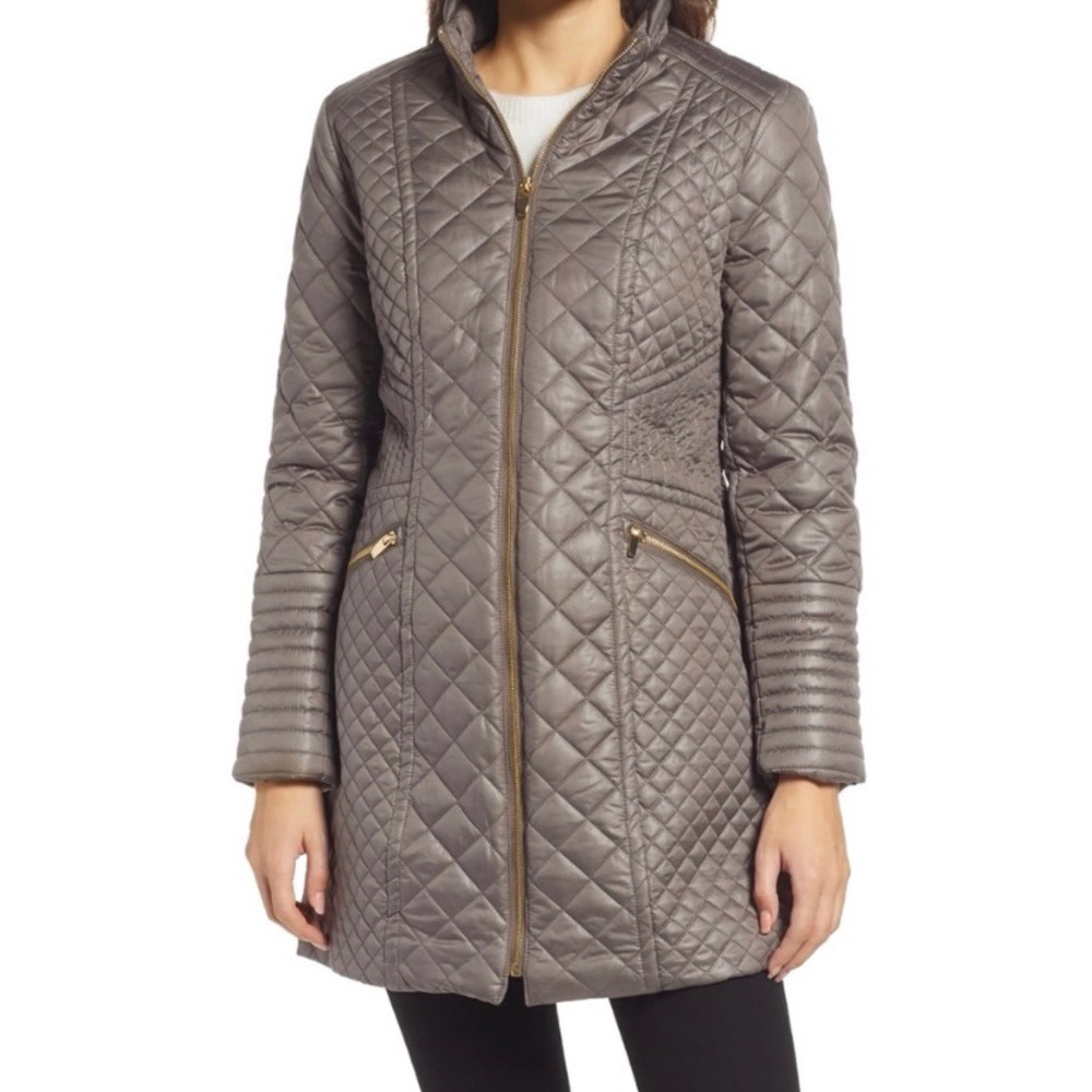 Via Spiga Quilt Walker Jacket in Skim Latte
